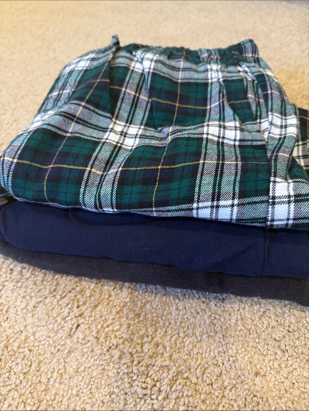 GAP Men's Plaid Green & Navy Lounge Pants Set